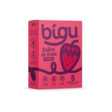 BIGU ROLLOS FRUTA FRUTILLA CJA 5UN -125gr