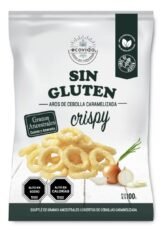 ECOVIDA SNACK SIN GLUTEN AROS DE CEBOLLA CARAMELIZADA 100GRS