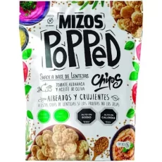 MIZOS POPPED CHIPS LENTEJA TOMATE ALBAHACA 98g